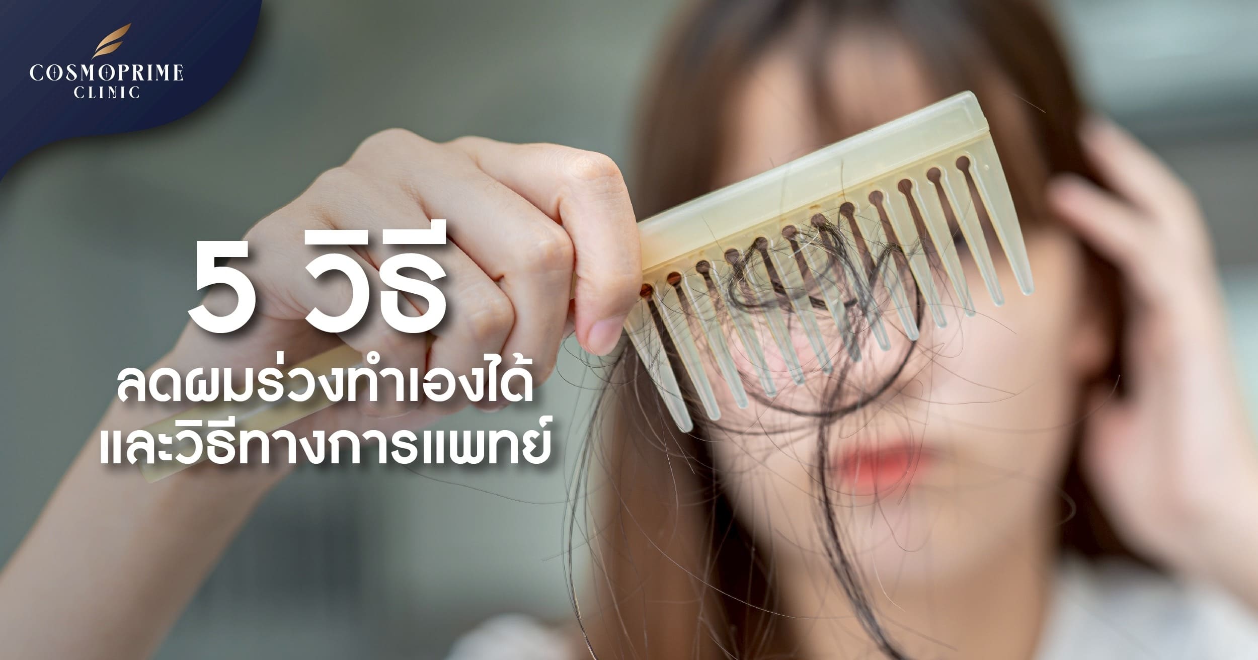 5 วิธี ลดผมร่วง ที่ทำเองได้ในชีวิตประจำวัน