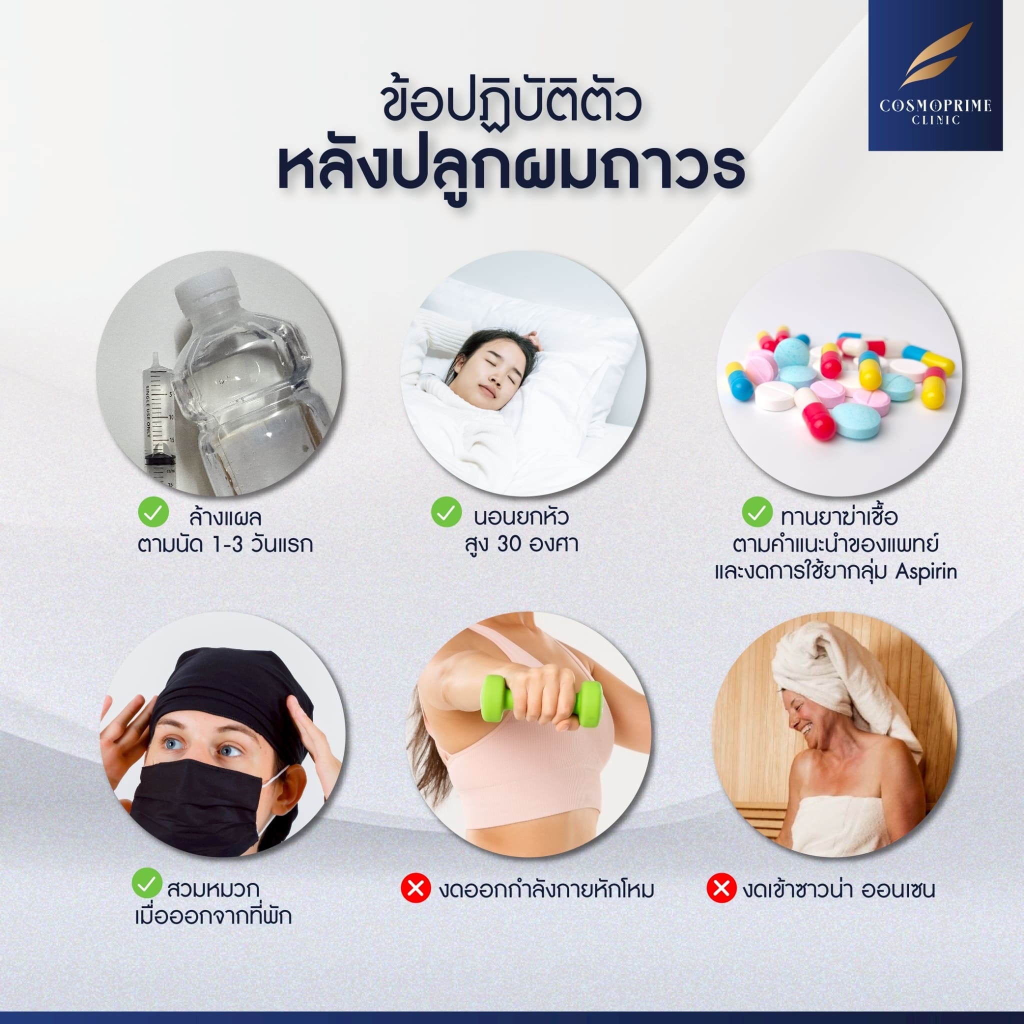 ข้อปฏิบัติตัวหลังการปลูกผม